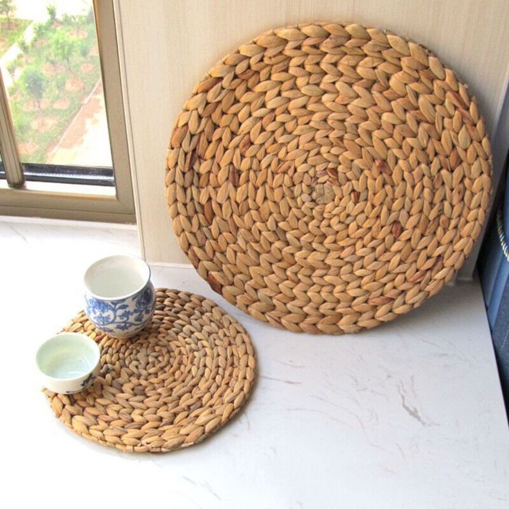 Outdoor Furniture Rh - Natual Straw Weave Rattan Round Placemats