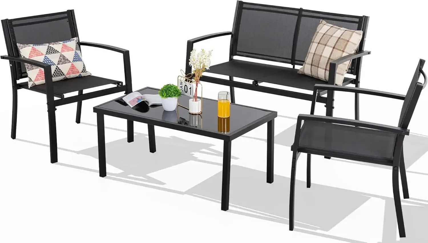 Outdoor Furniture Fabric - 4 Pieces Patio Furniture Set All