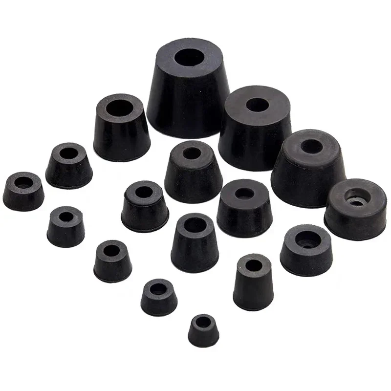 Outdoor Furniture Leg Protectors - 8pcs Black Rubber Feet Chair Floor