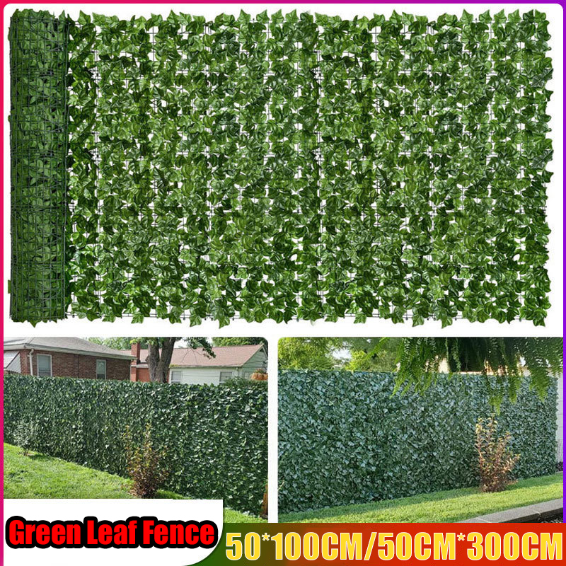 Outdoor Furniture Fabric - 1M/3M Artificial Green Leaf Fence Panels