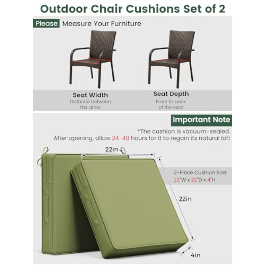 Outdoor chair cushion for pati - Outdoor Furniture Cushions 22 X 22 리뷰 및 가격