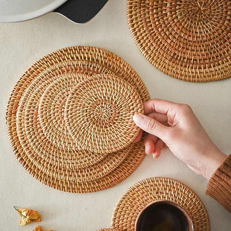 Handmade Round Rattan Coasters - Outdoor Furniture Rh 리뷰 및 가격