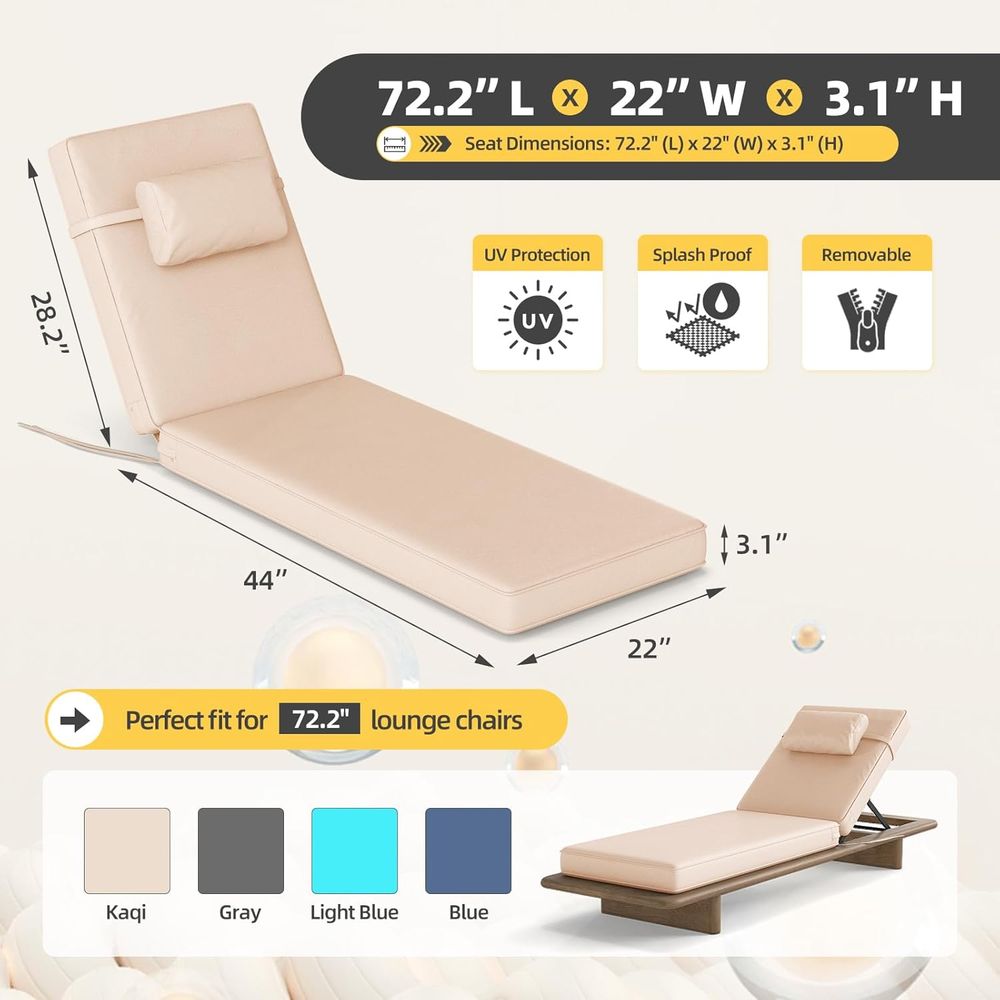 Set of 6, 72.2 x 22 x 3.9 Pati - Outdoor Furniture Cushions 22 X 22 리뷰 및 가격