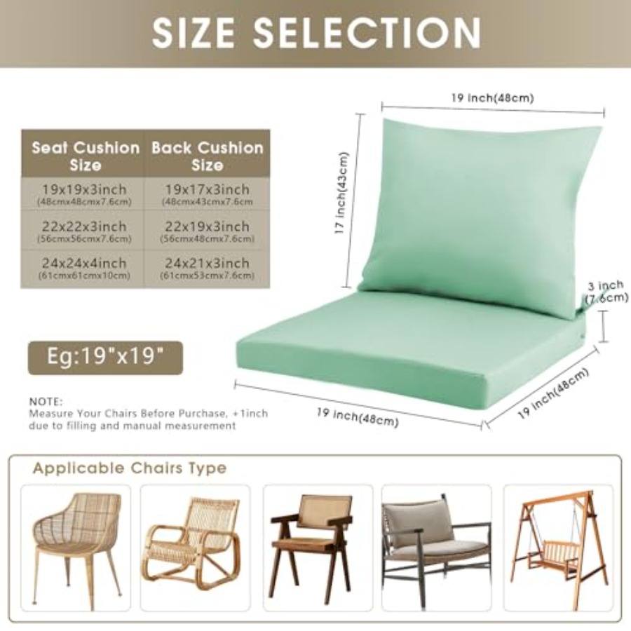 Outdoor Seat Cushion Set 22 x  - Outdoor Furniture Cushions 22 X 22 리뷰 및 가격