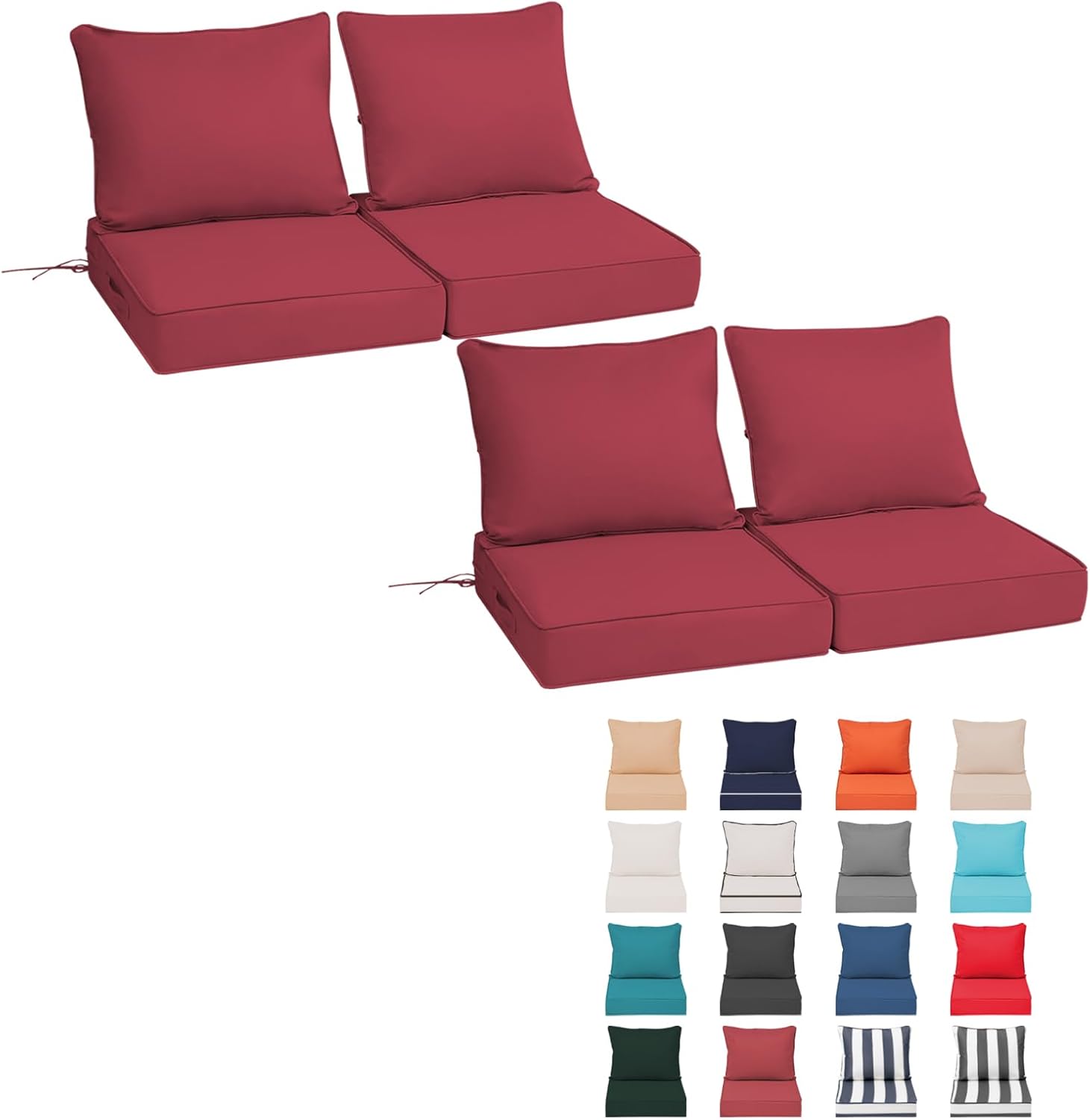 Outdoor Chair Cushions 4 Set,  - Outdoor Furniture Cushions 22 X 22 리뷰 및 가격