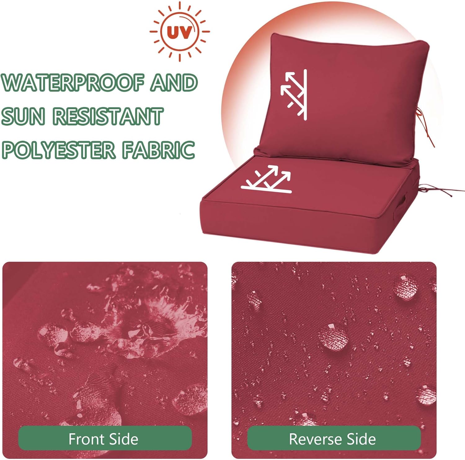 Outdoor Chair Cushions 4 Set,  - Outdoor Furniture Cushions 22 X 22 리뷰 및 가격