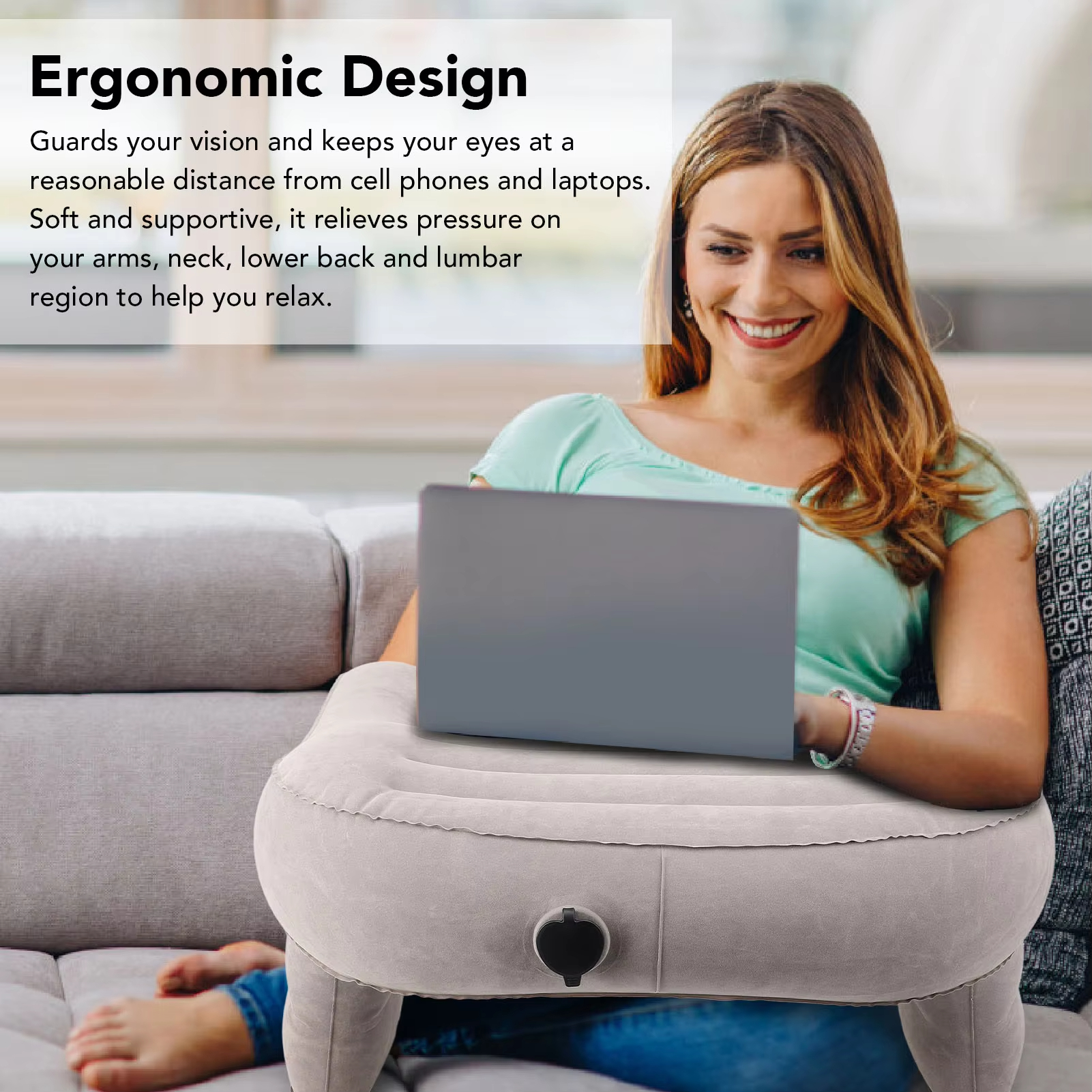 Inflatable Lap Desk Pillow Inf - Outdoor Furniture Design 리뷰 및 가격