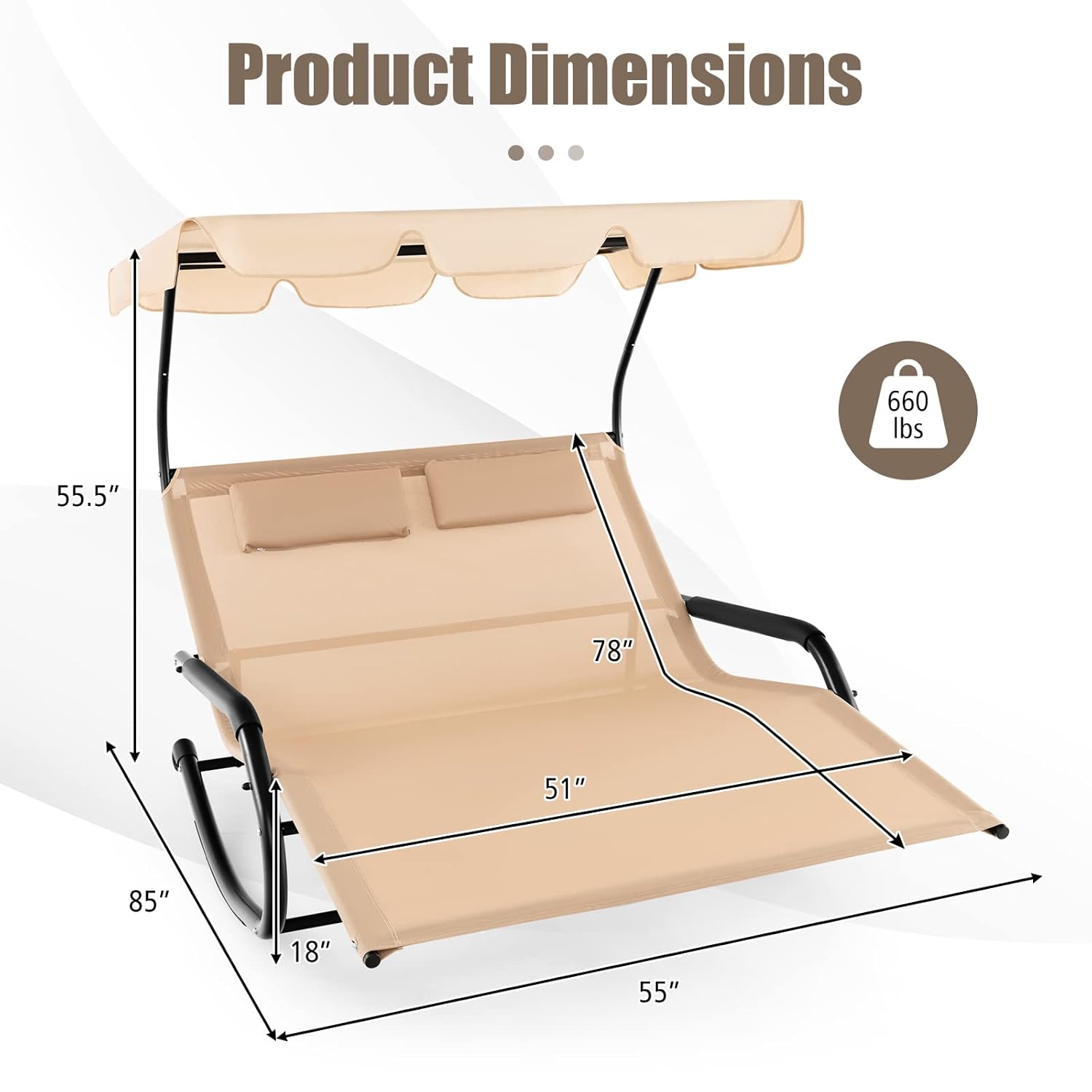 2 Person Adjustable Canopy Lou - Outdoor Furniture Xl 리뷰 및 가격