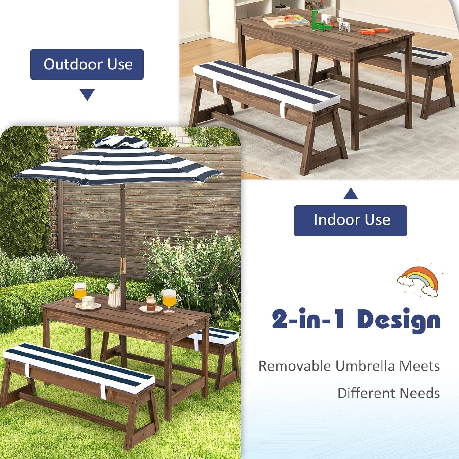 Height Adjustable Wooden Kids  - Outdoor Furniture Kids 리뷰 및 가격