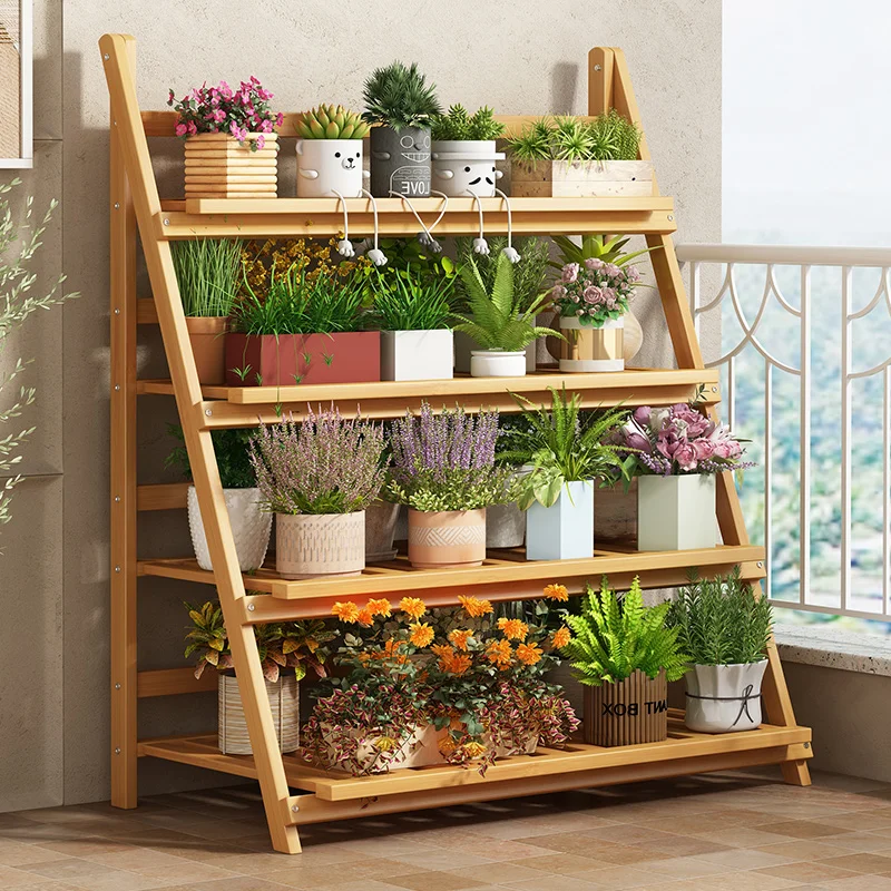 Solid Wood Flower Shelf Plant  - Outdoor Furniture Design 리뷰 및 가격