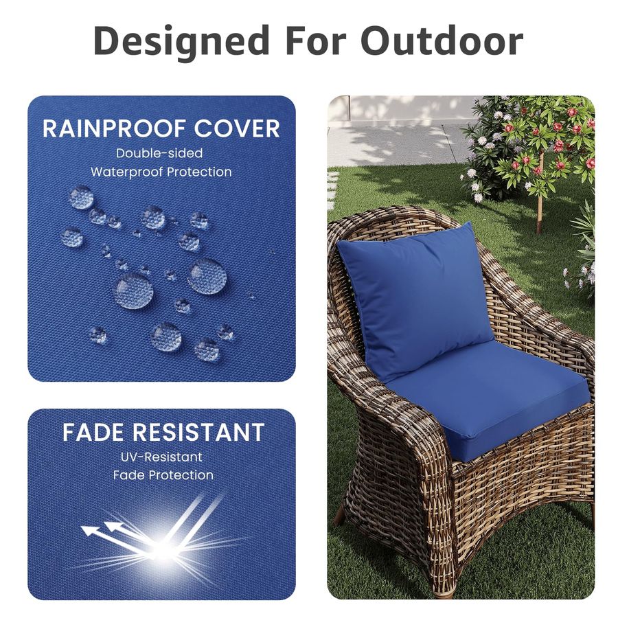 Seat Cushion Set 22 x 22 x 4 I - Outdoor Furniture Cushions 22 X 22 리뷰 및 가격