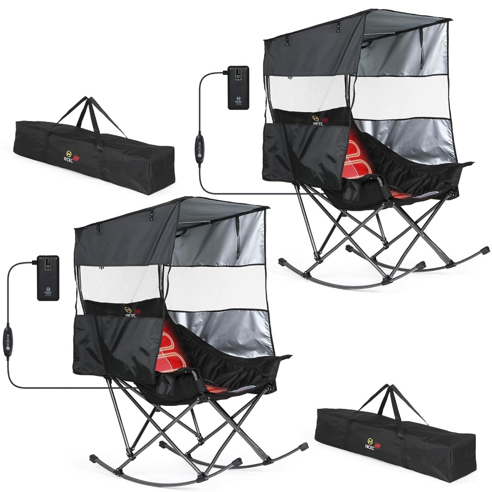 Heated Rocking Camping Chair w - Outdoor Furniture Xl 리뷰 및 가격
