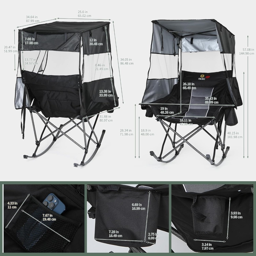 Heated Rocking Camping Chair w - Outdoor Furniture Xl 리뷰 및 가격