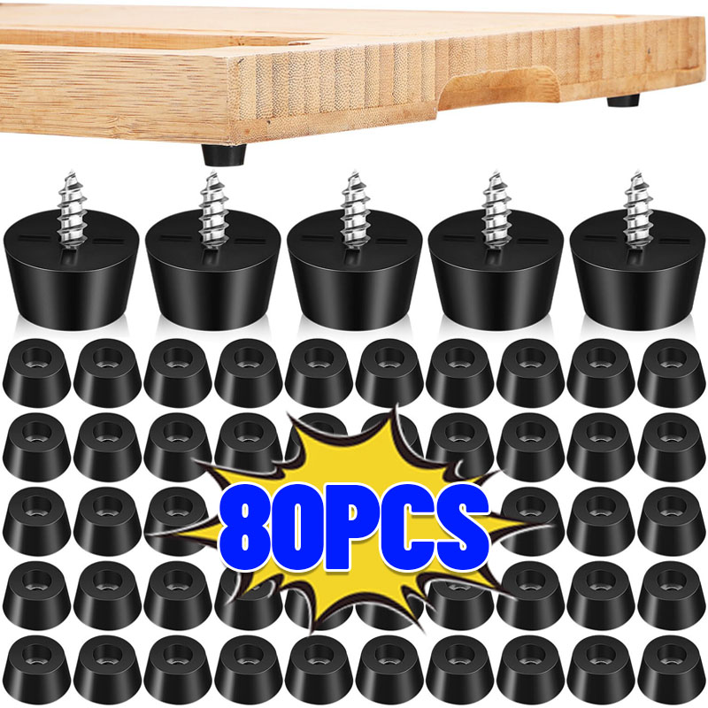 80/8Pcs Black Rubber Feet Pads - Outdoor Furniture Leg Protectors 리뷰 및 가격