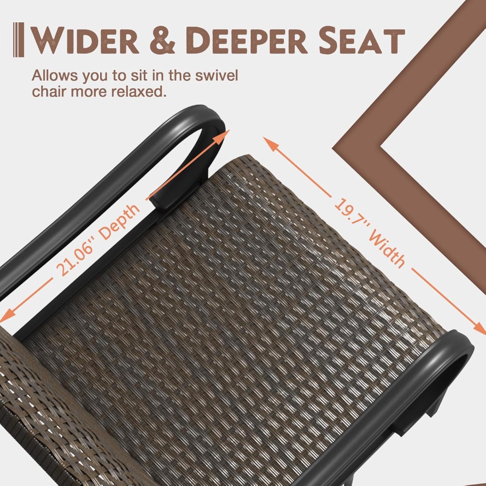 Heavy Duty Wicker Swivel Patio - Outdoor Furniture Xl 리뷰 및 가격