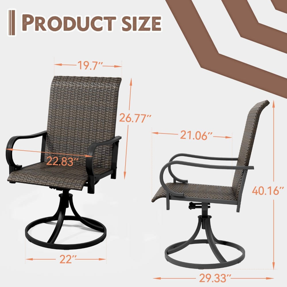 Heavy Duty Wicker Swivel Patio - Outdoor Furniture Xl 리뷰 및 가격