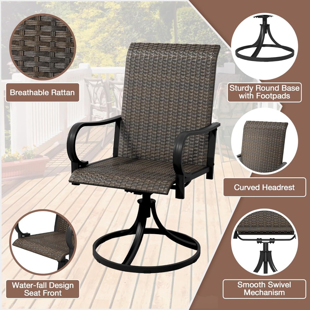Heavy Duty Wicker Swivel Patio - Outdoor Furniture Xl 리뷰 및 가격