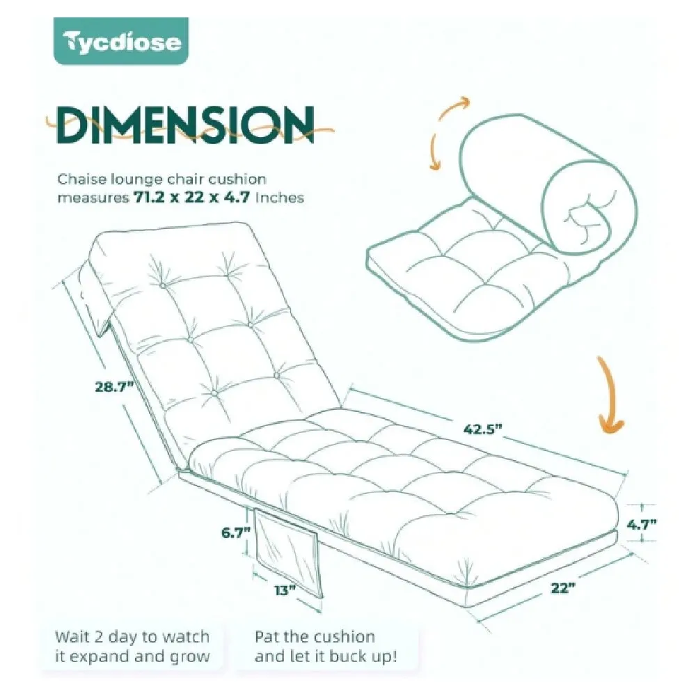 Chaise Lounge Chair Cushion, 7 - Outdoor Furniture Cushions 22 X 22 리뷰 및 가격