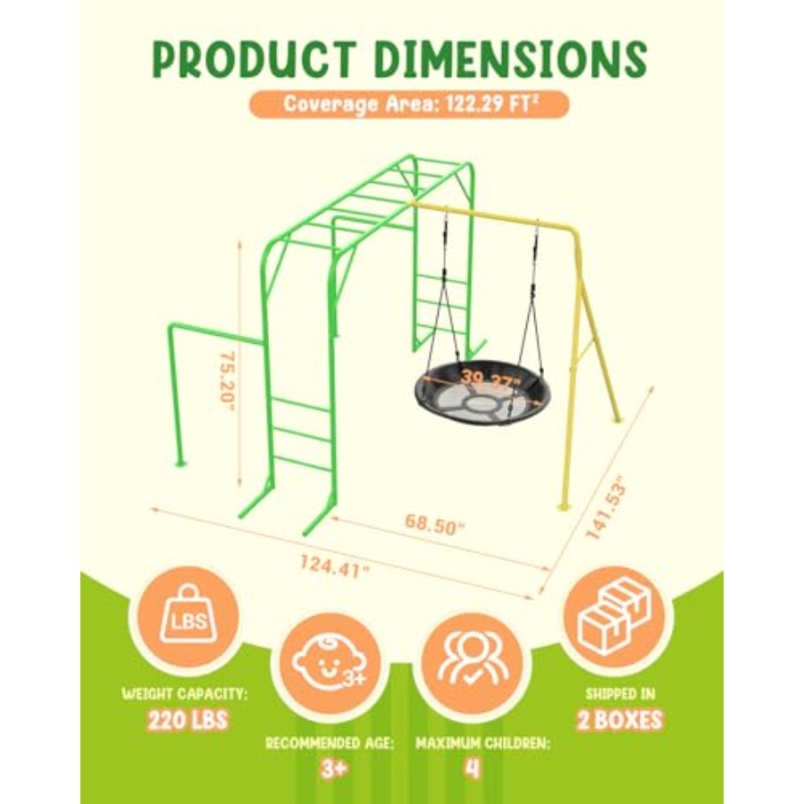 Monkey Bars Set for Backyard w - Outdoor Furniture Kids 리뷰 및 가격