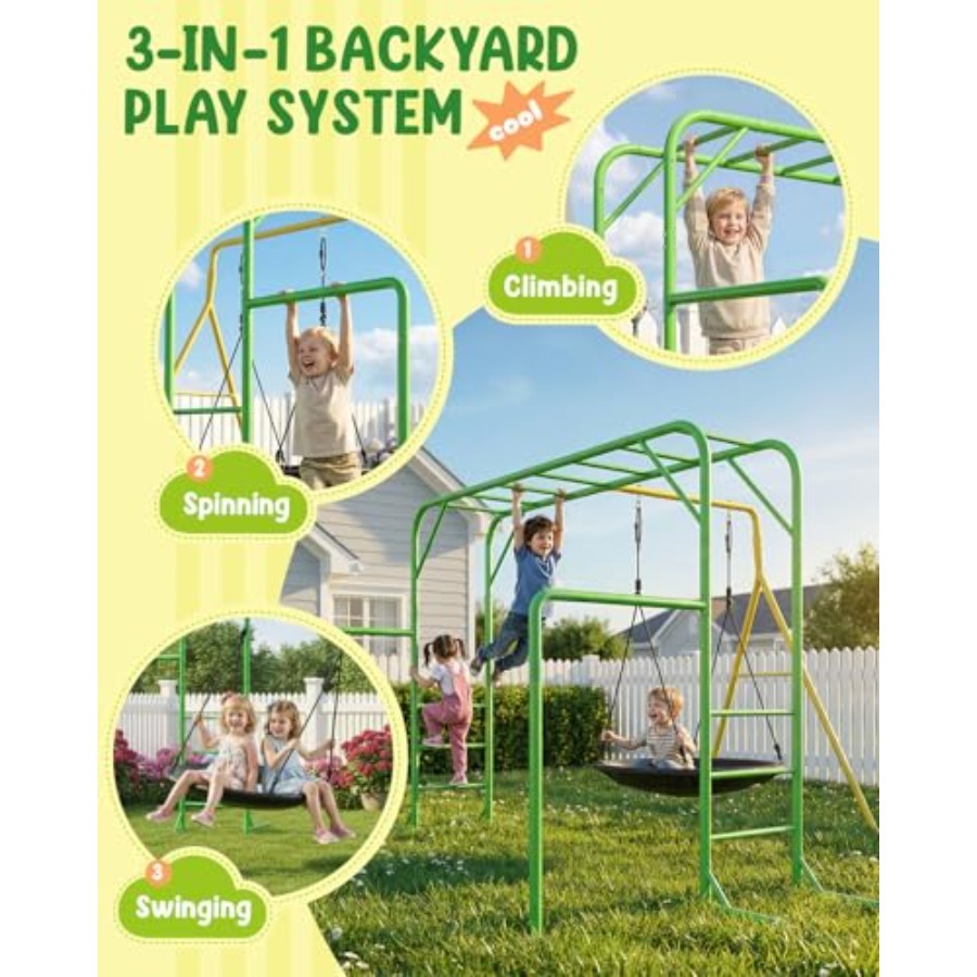 Monkey Bars Set for Backyard w - Outdoor Furniture Kids 리뷰 및 가격